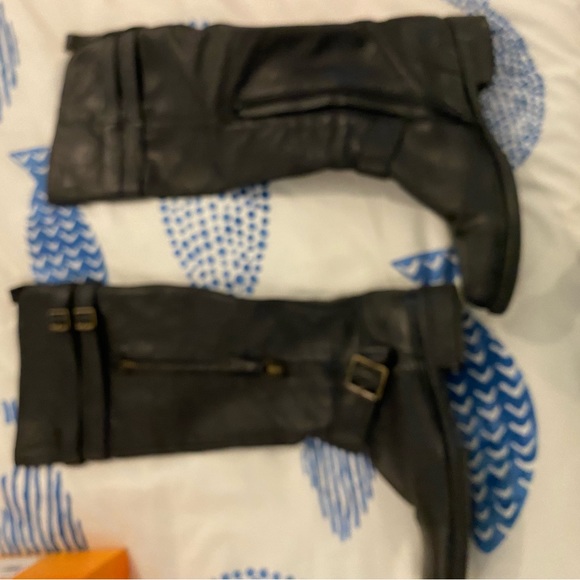 Miz Mooz Womens Kellen tall pull on black leather boots size 11 - Picture 4 of 12